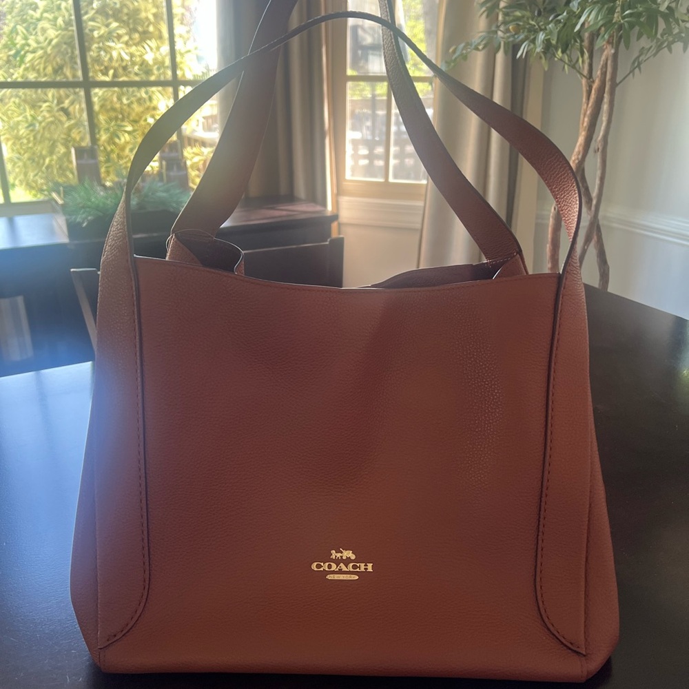 Coach Brown Shoulder Bag with Gold Hardware